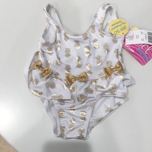 NWT Sol swim pineapple bathing suit